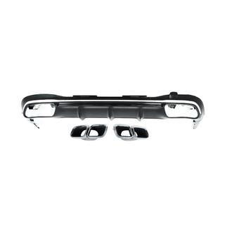 Difusor trasero con colas de escape AMG S63 Silver foto 2