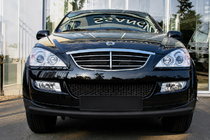 SsangYong Kyron 2005-2014 Defensa delantera ST008 Black (acero inoxidable) foto 1