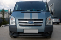 Ford Transit 2000–2014 Defensa delantera ST014 Black (2006-2014, acero inoxidable) foto 1
