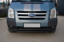 Ford Transit 2000–2014 Defensa delantera ST014 Black (2006-2014, acero inoxidable) foto 2