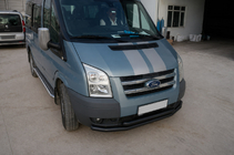 Ford Transit 2000–2014 Defensa delantera ST014 Black (2006-2014, acero inoxidable) foto 3