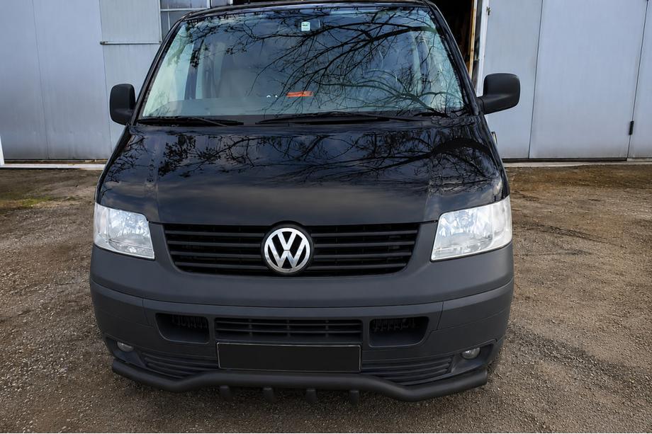 Volkswagen T5 Multivan 2003–2010 Defensa delantera tipo bull bar con rejilla ondulada ST007-1 Black (acero inoxidable) Foto 2
