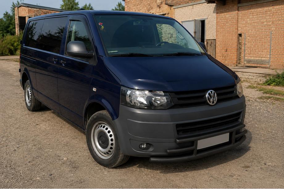 Volkswagen T5 2010-2015 Defensa delantera F3-42 Black (acero inoxidable) Foto 3