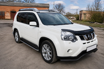 Nissan X-trail T31 2007-2014 Defensa delantera ST007 Black (acero inoxidable) foto 1