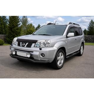 Defensa delantera ST007 Black (acero inoxidable) Nissan X-trail T30 2002-2007 foto 1