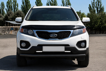 Kia Sorento II XM 2009-2014 Defensa delantera ST008 Black (2010-2013, acero inoxidable) foto 1