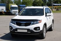 Kia Sorento II XM 2009-2014 Defensa delantera ST008 Black (2010-2013, acero inoxidable) foto 2