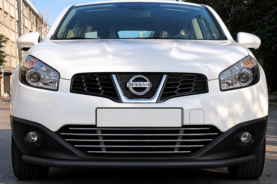 Nissan Qashqai 2014-2021 Defensa delantera ST008 Black (2014-2017, acero inoxidable) Foto 1