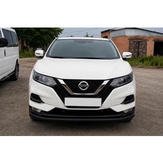 Defensa delantera ST008 Black (2017-2021, acero inoxidable) Nissan Qashqai 2014-2021 foto 1