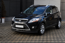 Ford Kuga 2008-2013 Defensa delantera ST008 Black (acero inoxidable) foto 2