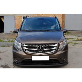 Defensa delantera ST008 Black (acero inoxidable) Mercedes Vito/V-class W447 2014- foto 1