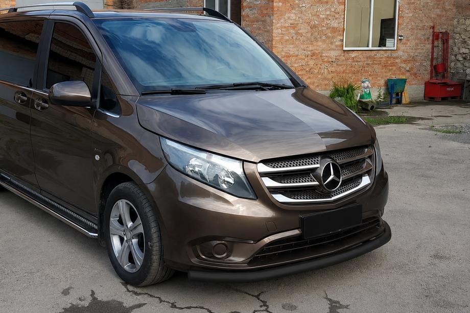 Mercedes Vito/V-class W447 2014- Defensa delantera ST008 Black (acero inoxidable) Foto 3