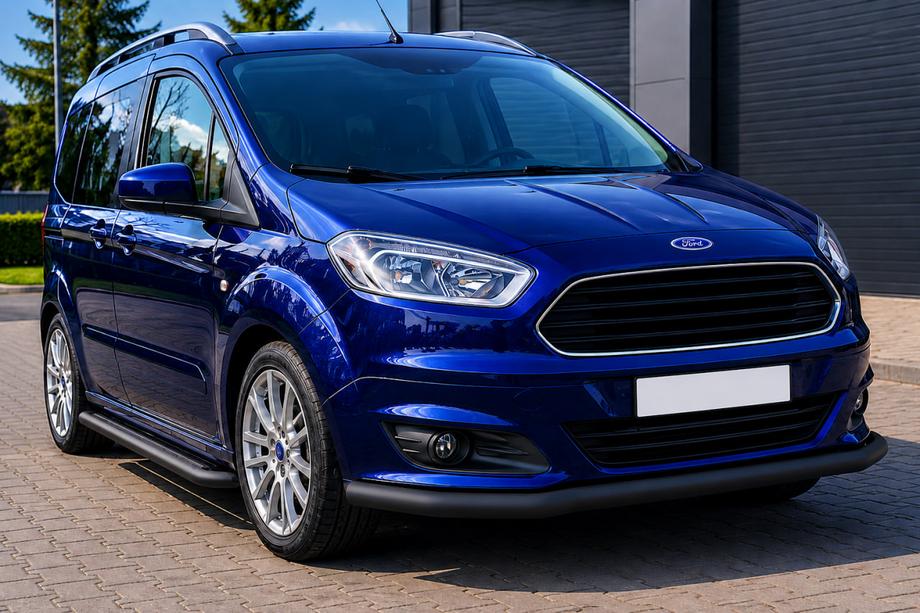 Ford Courier 2014-2023 Defensa Delantera ST008 Negra (Acero Inoxidable) Image