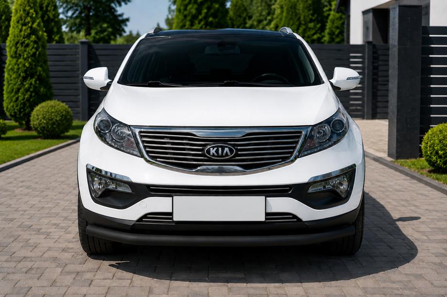 Kia Sportage 2010-2015 Defensa Delantera ST008 Negra (Acero Inoxidable) Foto 1