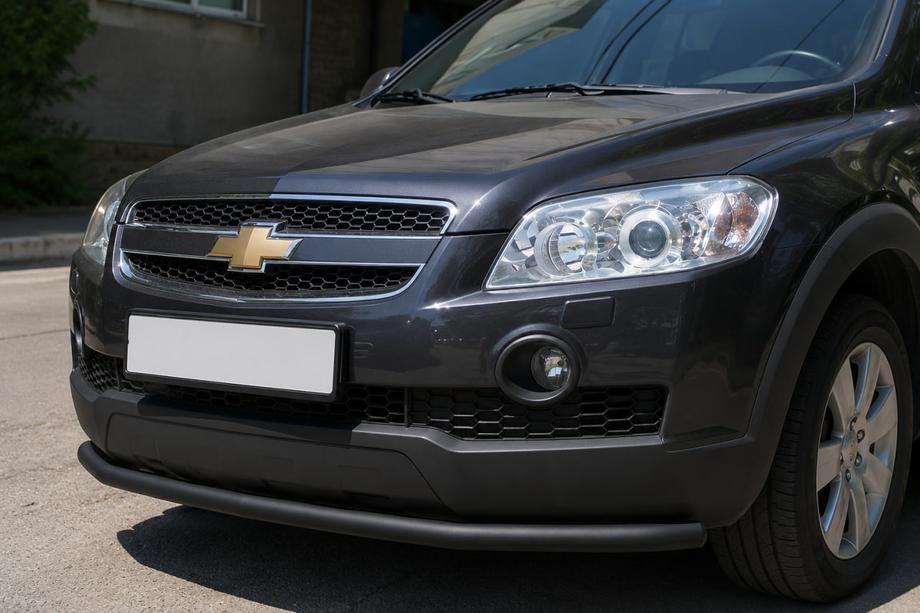 Chevrolet Captiva 2006-2019 Defensa Delantera ST008 Negra (Acero Inoxidable) Image