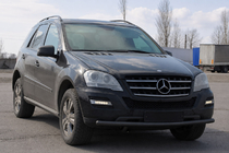 Mercedes ML W164 2005-2011 Defensa Delantera ST008 Negra (Acero Inoxidable) foto 2