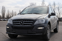 Mercedes ML W164 2005-2011 Defensa Delantera ST008 Negra (Acero Inoxidable) foto 3