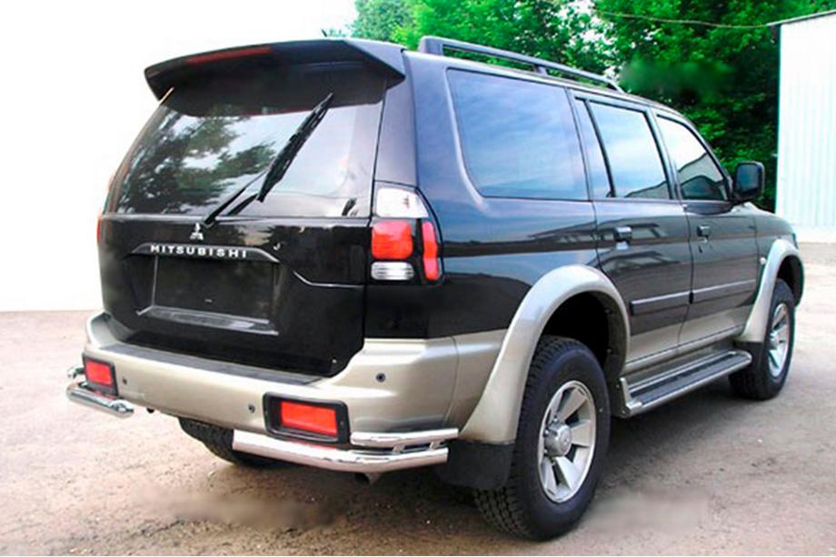 Mitsubishi Pajero Sport 1996-2007 Esquinas traseras dobles (2 uds, acero inoxidable) Image
