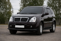 SsangYong Rexton I 2001-2017 Defensa Delantera ST008 Negra (Acero Inoxidable) foto 1