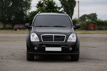 SsangYong Rexton I 2001-2017 Defensa Delantera ST008 Negra (Acero Inoxidable) foto 2