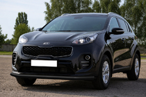 Kia Sportage 2015-2021 Defensa Delantera ST008 Negra (Acero Inoxidable) foto 1