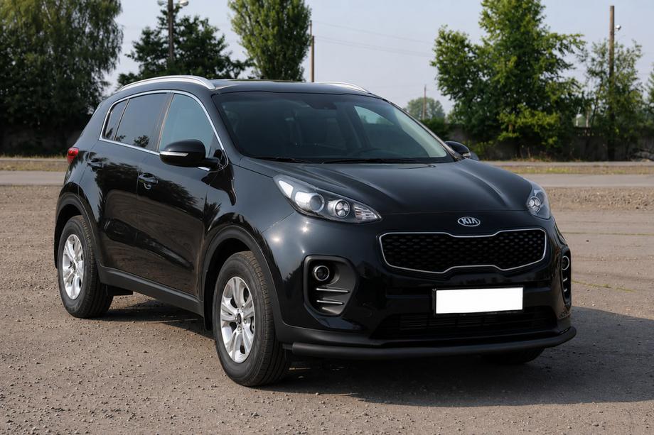 Kia Sportage 2015-2021 Defensa Delantera ST008 Negra (Acero Inoxidable) Foto 2
