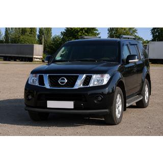 Defensa delantera ST008-1 Black (acero inoxidable) Nissan Pathfinder R51 2005-2014 foto 1