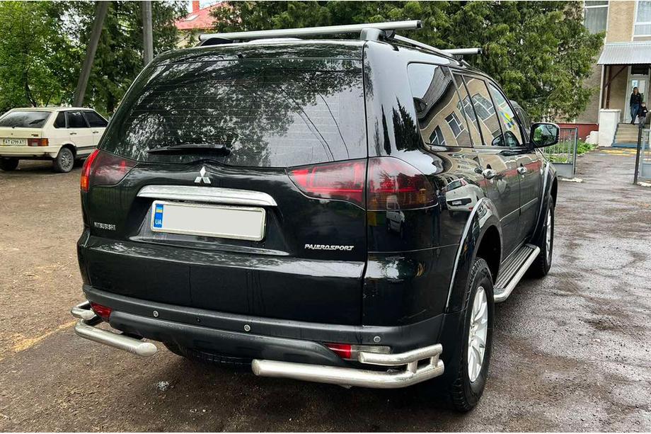 Mitsubishi Pajero Sport 2008-2015 Protector trasero AK003-Double (2 uds., acero inoxidable) Foto 1
