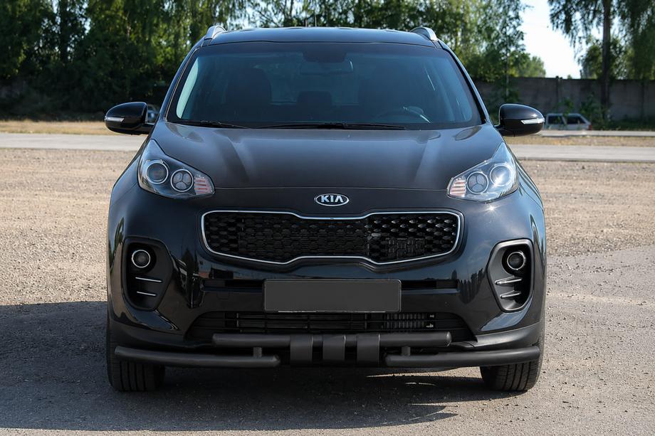 Kia Sportage 2015-2021 Protector delantero ST009-15 Black (acero inoxidable) Foto 1