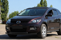 Mazda CX-7 2006-2012 Defensa Delantera ST014 Negra (Acero Inoxidable) foto 1