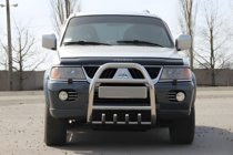 Mitsubishi Pajero Sport 1996-2007 Defensa Delantera QT007 (Acero Inoxidable) foto 1
