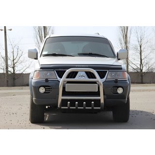 Defensa Delantera QT007 (Acero Inoxidable) Mitsubishi Pajero Sport 1996-2007 foto 1
