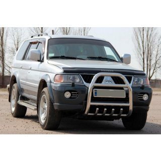 Defensa Delantera QT007 (Acero Inoxidable) Mitsubishi Pajero Sport 1996-2007 foto 2