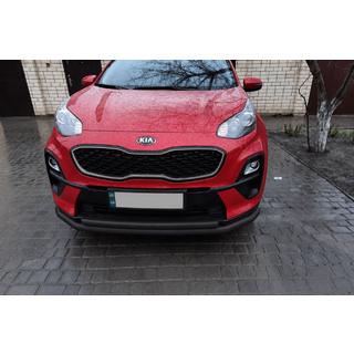 Defensa delantera ST014 Black (acero inoxidable) Kia Sportage 2015-2021 foto 2