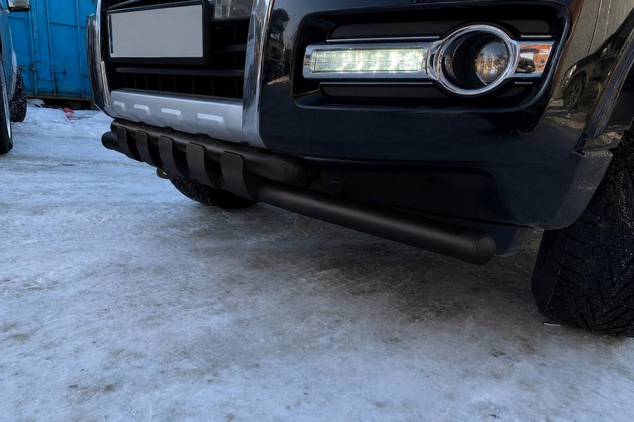Mitsubishi Pajero Wagon IV 2006-2021 Defensa delantera ST015 Black (acero inoxidable) Foto 3