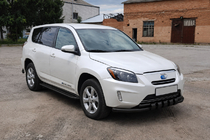 Toyota Rav 4 2006-2013 Defensa delantera ST015 Black (acero inoxidable) foto 2