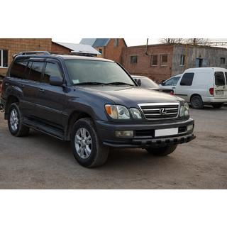 Defensa delantera ST015 Black (acero inoxidable) Lexus LX470 1998-2007 foto 2