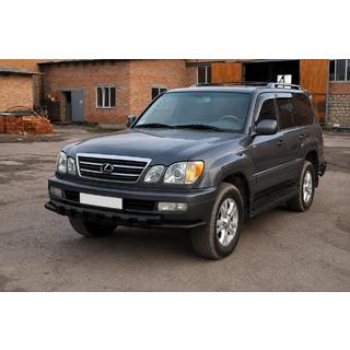 Defensa delantera ST015 Black (acero inoxidable) Lexus LX470 1998-2007 foto 3