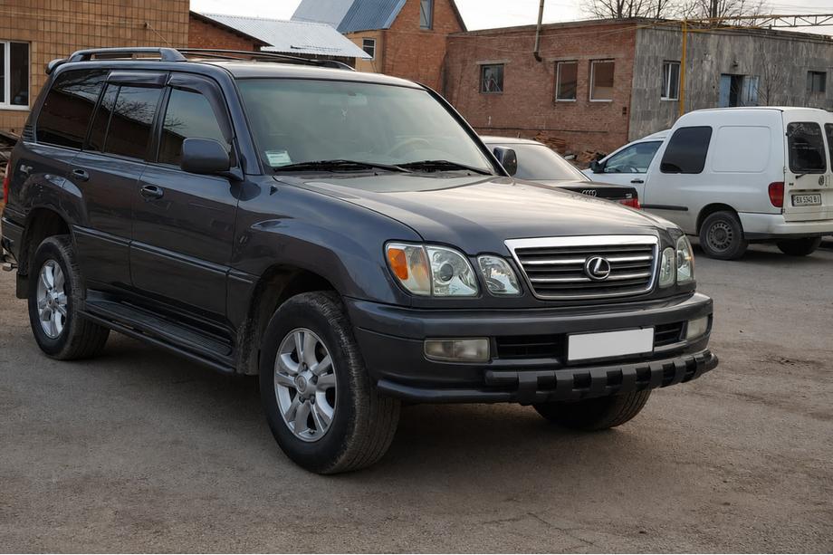 Lexus LX470 1998-2007 Defensa delantera ST015 Black (acero inoxidable) Foto 2
