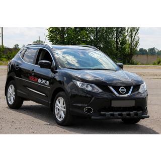 Defensa delantera ST015 Black (acero inoxidable) Nissan Qashqai 2014-2021 foto 3