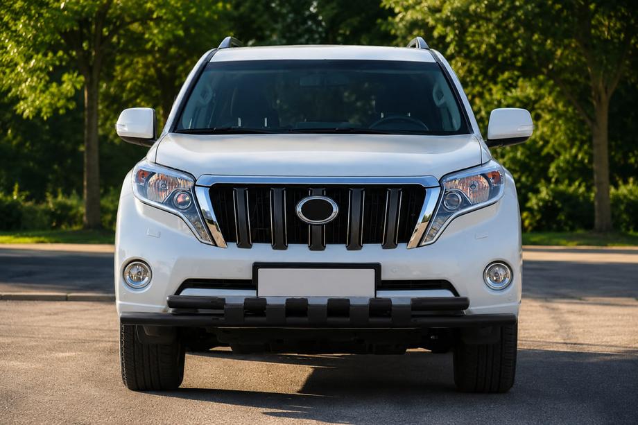Toyota Land Cruiser Prado 150 2009-2023 Defensa delantera ST015 Black (acero inoxidable) Foto 1