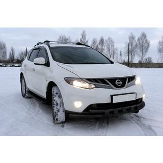 Defensa delantera ST015 Black (acero inoxidable) Nissan Murano 2008-2014 foto 1