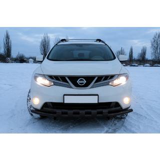 Defensa delantera ST015 Black (acero inoxidable) Nissan Murano 2008-2014 foto 2