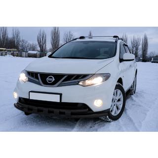 Defensa delantera ST015 Black (acero inoxidable) Nissan Murano 2008-2014 foto 3