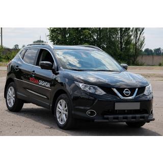 Defensa delantera ST015 Black (acero inoxidable) Nissan Qashqai 2007-2010 foto 3