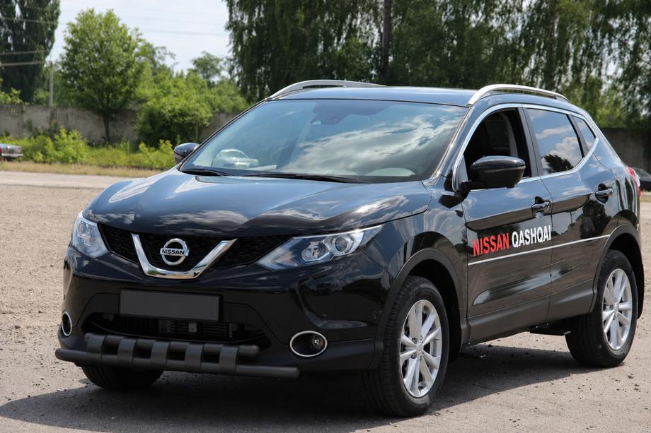 Nissan Qashqai 2007-2010 Defensa delantera ST015 Black (acero inoxidable) Foto 1