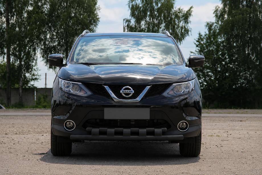 Nissan Qashqai 2007-2010 Defensa delantera ST015 Black (acero inoxidable) Foto 2