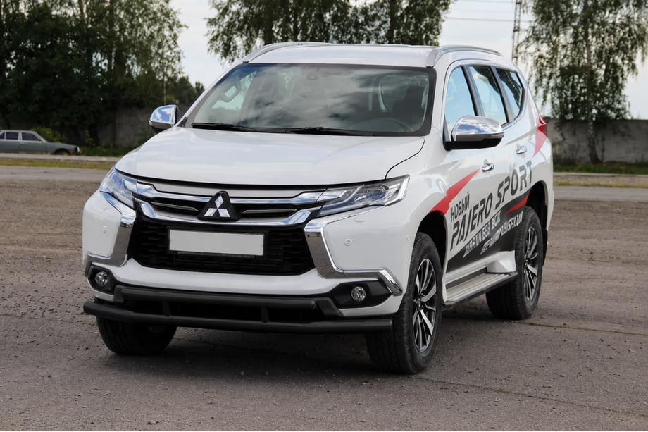 Mitsubishi Pajero Sport 2015- Defensa delantera ST016 Black (acero inoxidable) Foto 2