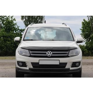 Defensa delantera ST016 Black (acero inoxidable) Volkswagen Tiguan 2007-2016 foto 1