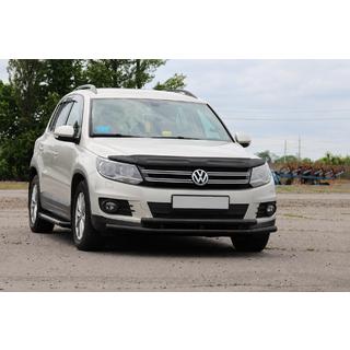Defensa delantera ST016 Black (acero inoxidable) Volkswagen Tiguan 2007-2016 foto 2